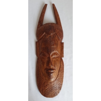 Afrikaans houten masker met 2 punten